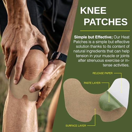 FURSINA Knee Patches, Heat Patches for Bone on Bone, Wormwood Extract Knee, Back, Neck, Shoulder - Extra Strength Muscle J...