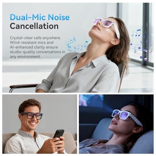 AI Smart Glasses with Camera and Bluetooth,8MP 2K HD Camera Glasses,AI Voice Control,AI Photo Recognition and Translation,...