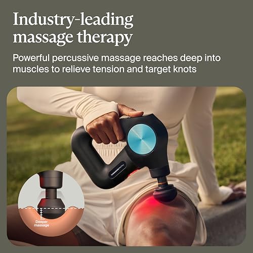 Therabody Theragun PRO Plus - 6-in-1 Deep Tissue Percussion Massage Gun, Handheld Personal Massager for Full Body Pain Rel...