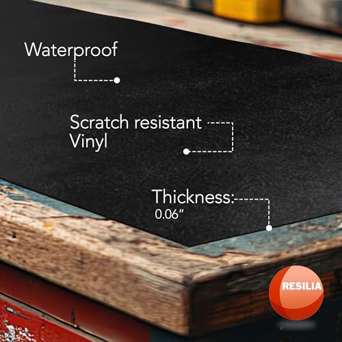 RESILIA Work Bench Mat - 15” X 36” X 0.06" Scratch-Resistant PVC Mats - Protect Your Workbench, Table, or Tool Station fro...