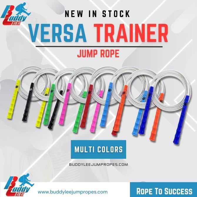 Buddy Lee New Versa Trainer Jump Rope – Yellow – Adjustable Speed Rope for Fitness, Cardio & Training –Lightweight, Durabl...