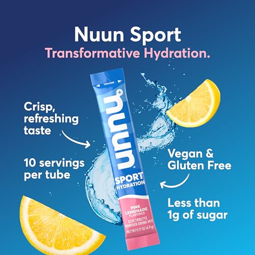 Nuun Sport Electrolyte Powder Packets with Magnesium, Calcium, Potassium, Chloride, and Sodium, Hydration Packets for On-t...
