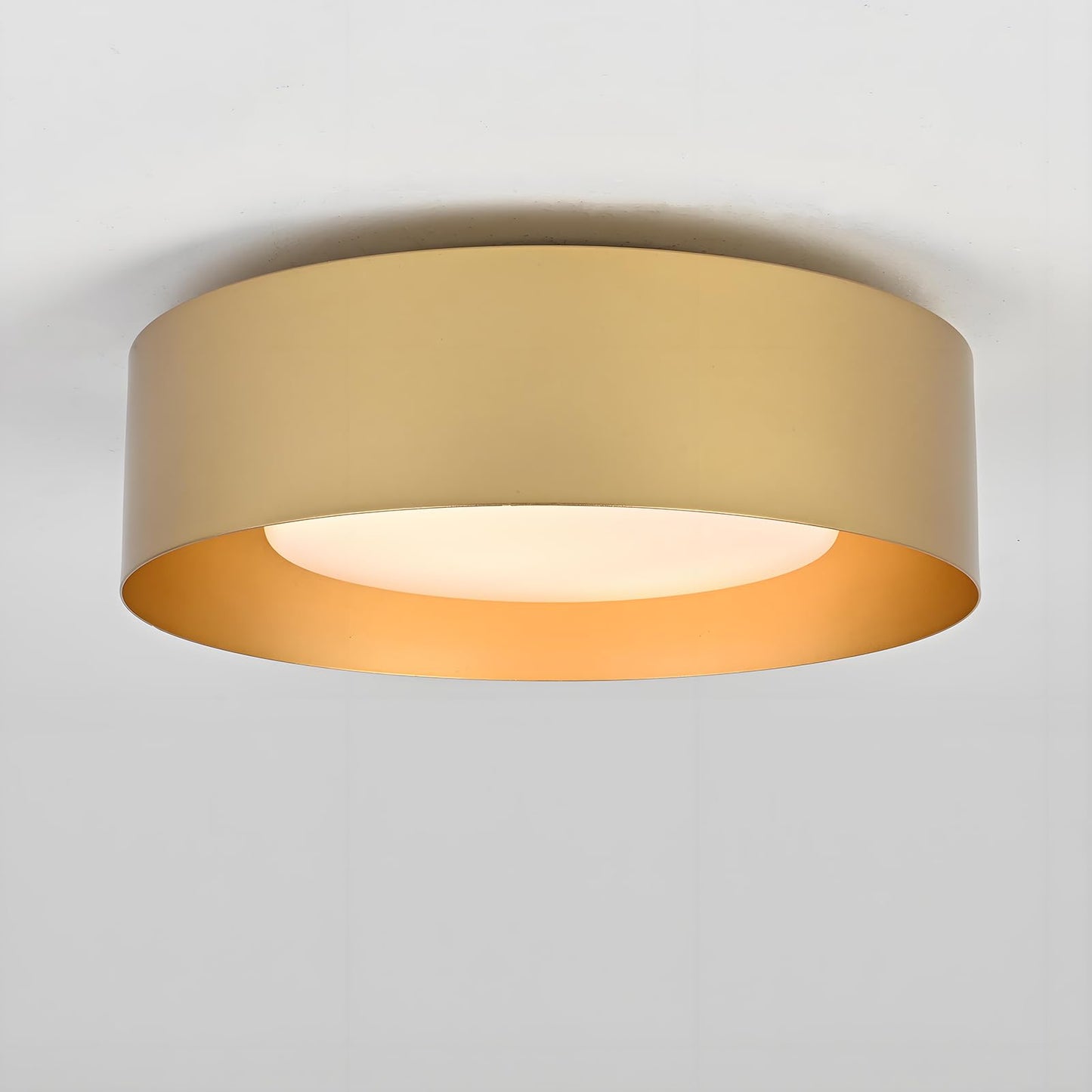 Mivenda Modern Flush Mount Ceiling Light Minimalist Close To Ceiling Lighting Fixture Gold Circular Ceiling Lamp For Bedroom Dining Room Entry Hallway Balcony  Bathroom (12.5
