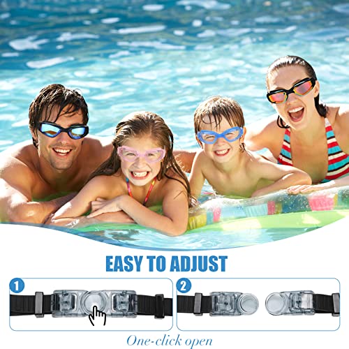 Konohan 8 Pack Kids Goggles Swim Goggles for Adult Kids Swimming Glasses Anti Fog Silicone No Leak Pool Glasses