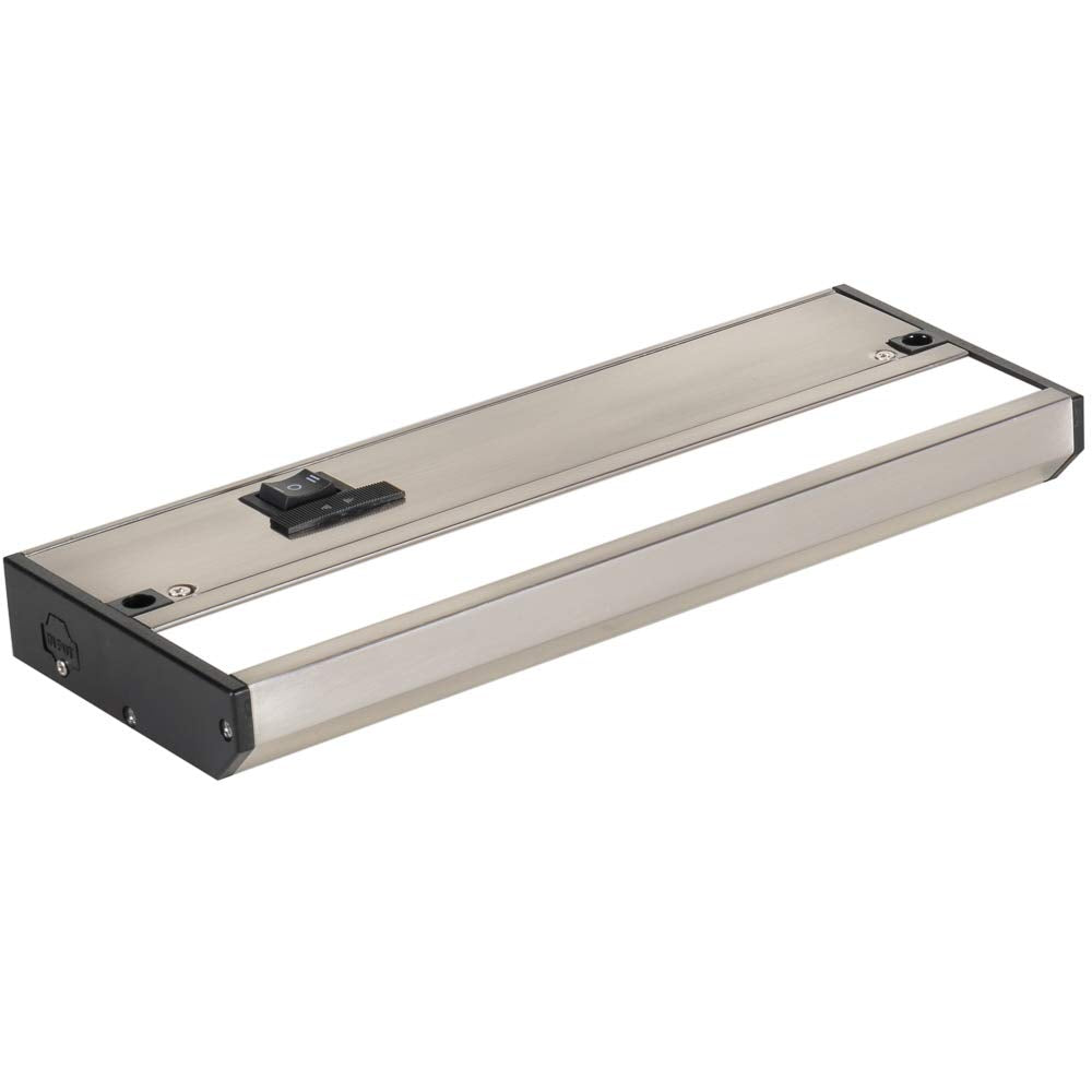 NSL LED Under Cabinet Lighting Dimmable - 9 Inch Satin Nickel, 3 Color Temperatures (2700K, 3000K, 4000K), Model LTSPRO-