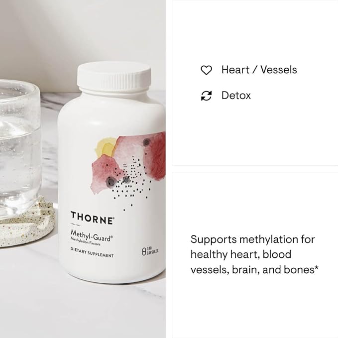 THORNE Methyl-Guard - Methylation Support Supplement* with Folate and Vitamin B12-180 Capsules