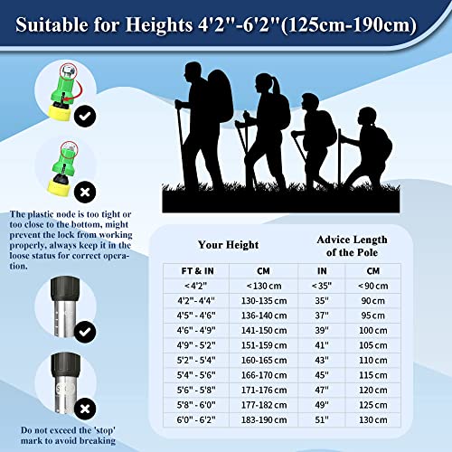 TheFitLife Anti Shock Trekking Poles + Folding Poles Aluminum