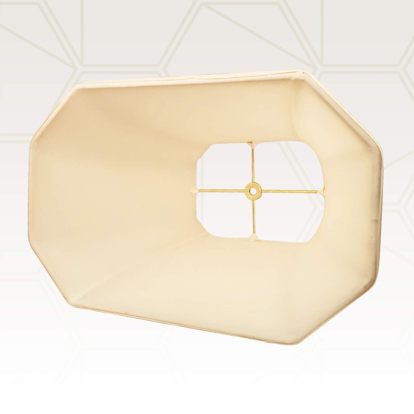 Royal Designs, Inc. Rectangle Cut Corner Lamp Shade, Faux Silk, 6.5 x 12 x 10, White, 2-Pack, Model BSO-710-12WH-2
