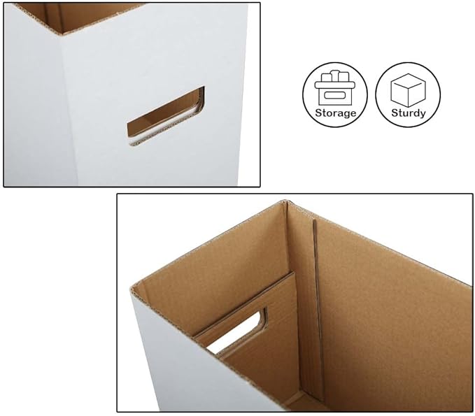 G-PLUS 3 Pack Comic Book Storage Box - Holds 150-175 Comics, Collapsible & Stackable Short Box, Moistureproof, Archival Cardboard