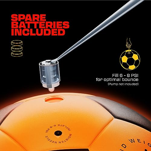 FlashCatch Light Up Soccer Ball - Glow in The Dark - NO 5 - Sports Gear Gifts for Boys & Girls 8-15+ Year Old - Kids, Teen...