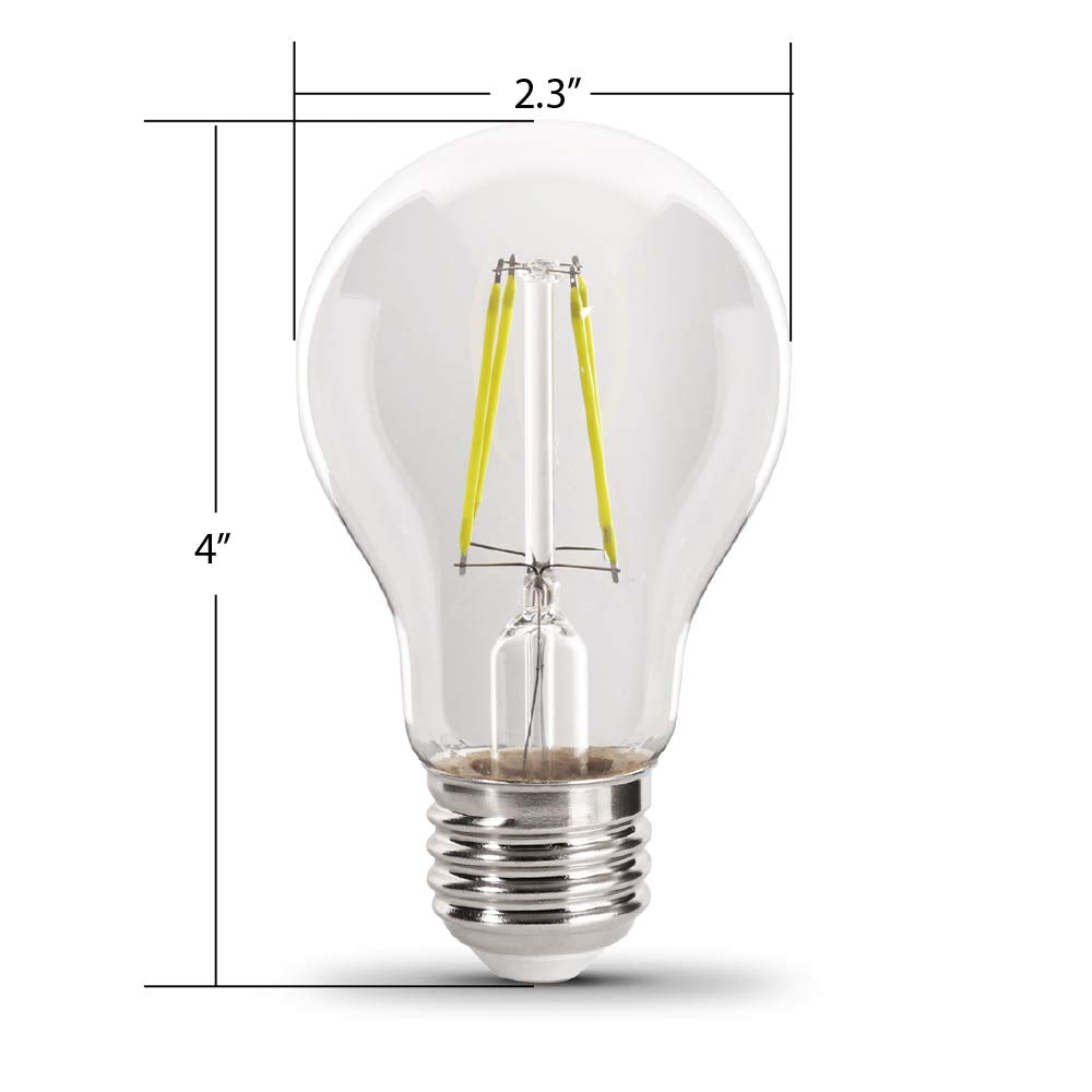 Feit Electric A19 Purple Filament Led Bulb, 25W, Glass, 2.38 D X 4.44 H, Model A19/Tp/Led,