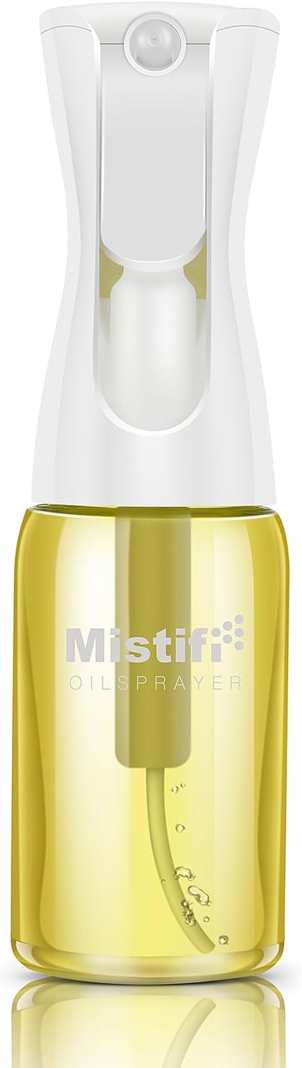 Mistifi Glass Oil Sprayer/Mister 5.1 fl oz (150ml), For Cooking Oil, Olive Oil, Soy Sauce, Vinegar, Non-Aerosol Refillable Dispenser, Spray Bottle (FS631 SummerLemon)