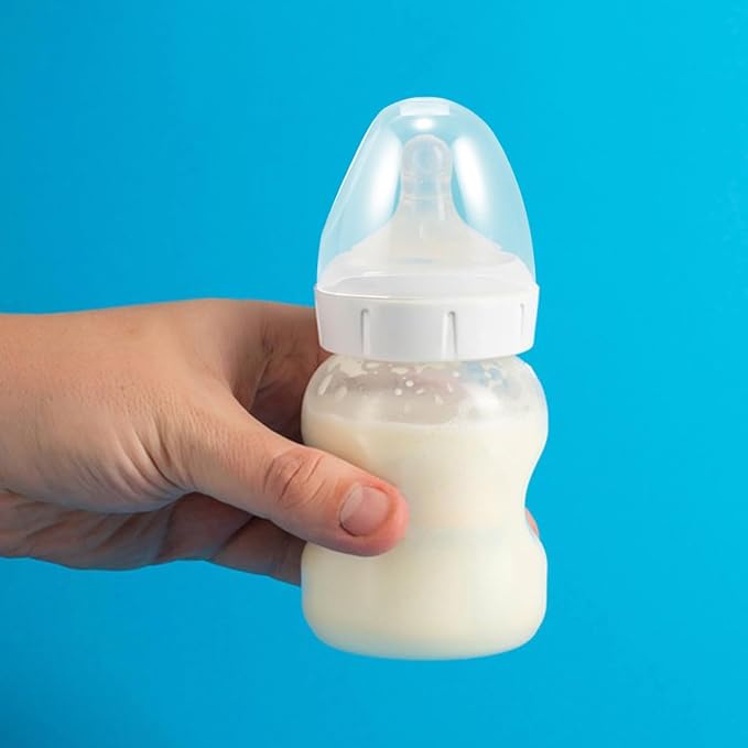 Vaguelly 3 Pcs 2.4" Wide Baby Bottle Cap Bottle Replacement Caps Parts Dome Lid Protects Nipples Clear Baby Feeding, 2.44X2.44X2.16in