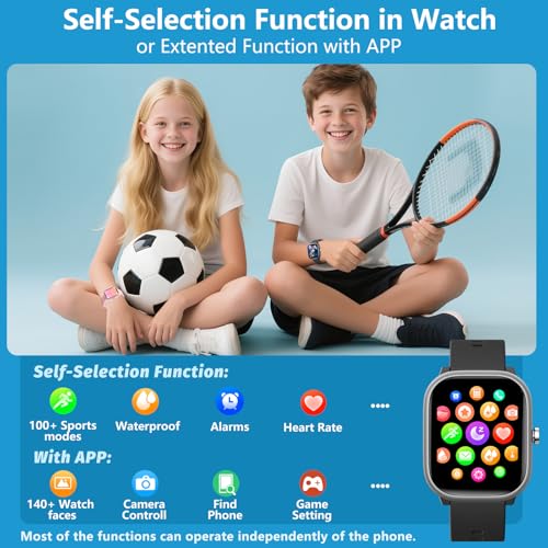 Kids Wach for Girls Boys 6-15 Year Old - Smart Watch for Kids 1.8" Fitness Tracker ,No Phone needed,Pedometer Sleep Monito...