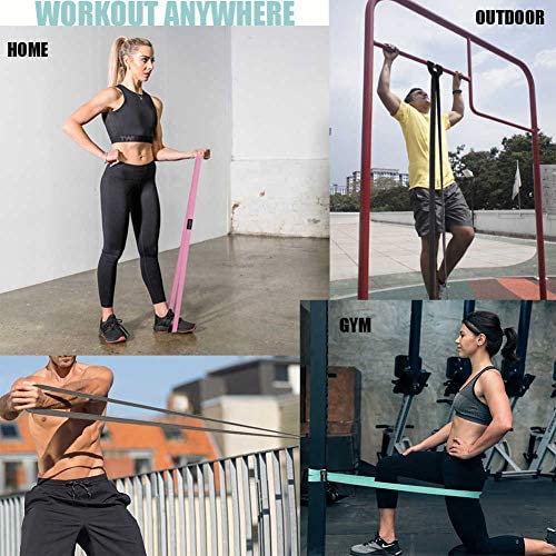 Long Resistance Bands for Working Out Women, Fabric Resistance Band, Stretch Bands for Exercise Bands Resistance Bands Set...