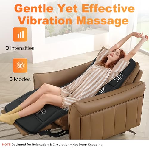 CILI Massage Mat Full Body,Massager Chair Pad,10 Vibration Motors & 5 Massage Modes,Back Massager for Bed,Massage Mattress...
