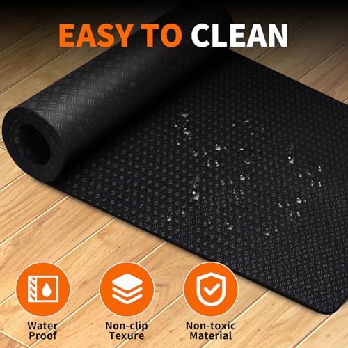 Stepwaver 2 Pack Double Non-Slip Workout Mat for Ellipse Leg Exerciser, 23.6" × 11.8" 0.2" Thick Ellipse Machine Mat, Exer...