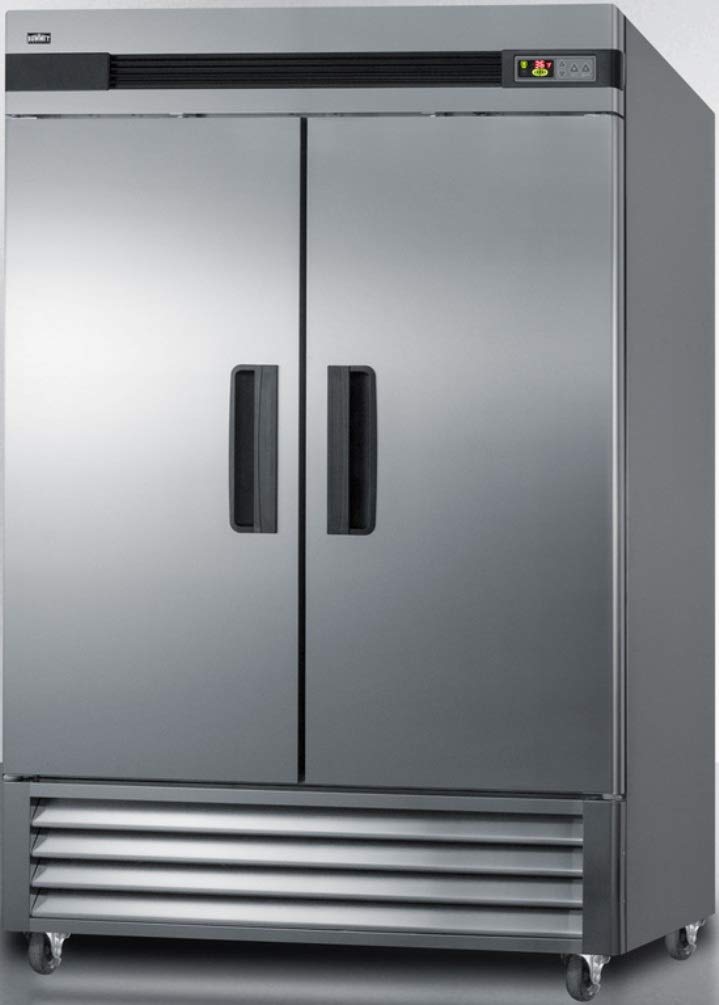 Summit Scrr492 56 Reach-In Refrigerator With 49 Cu. Ft. Capacity Self-Closing Doors Temperature Alarm And Automatic Defrost In S