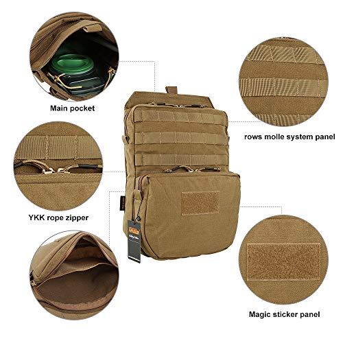 EXCELLENT ELITE SPANKER Tactical MOLLE Hydration Pack for 3L Hydration Water Bladder Molle Vest Accessory