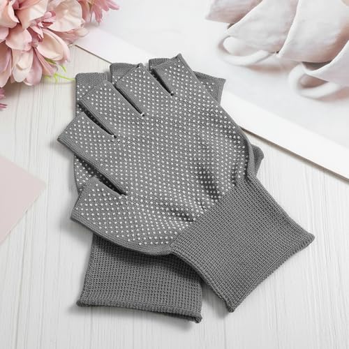 DOPENSPI 6 Pack Half-Finger Workout Gloves, Lightweight Half-Finger Slip Breathable Fingerless Work Glove Compression Glov...