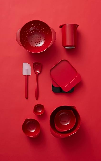 Rosti Mensura Kitchen Scale Accurate Measurements Made Effortless - Experience Precision Cooking with Battery - Powered Convenience - Requires 3 AAA Batteries for Reliable Performance (Red)