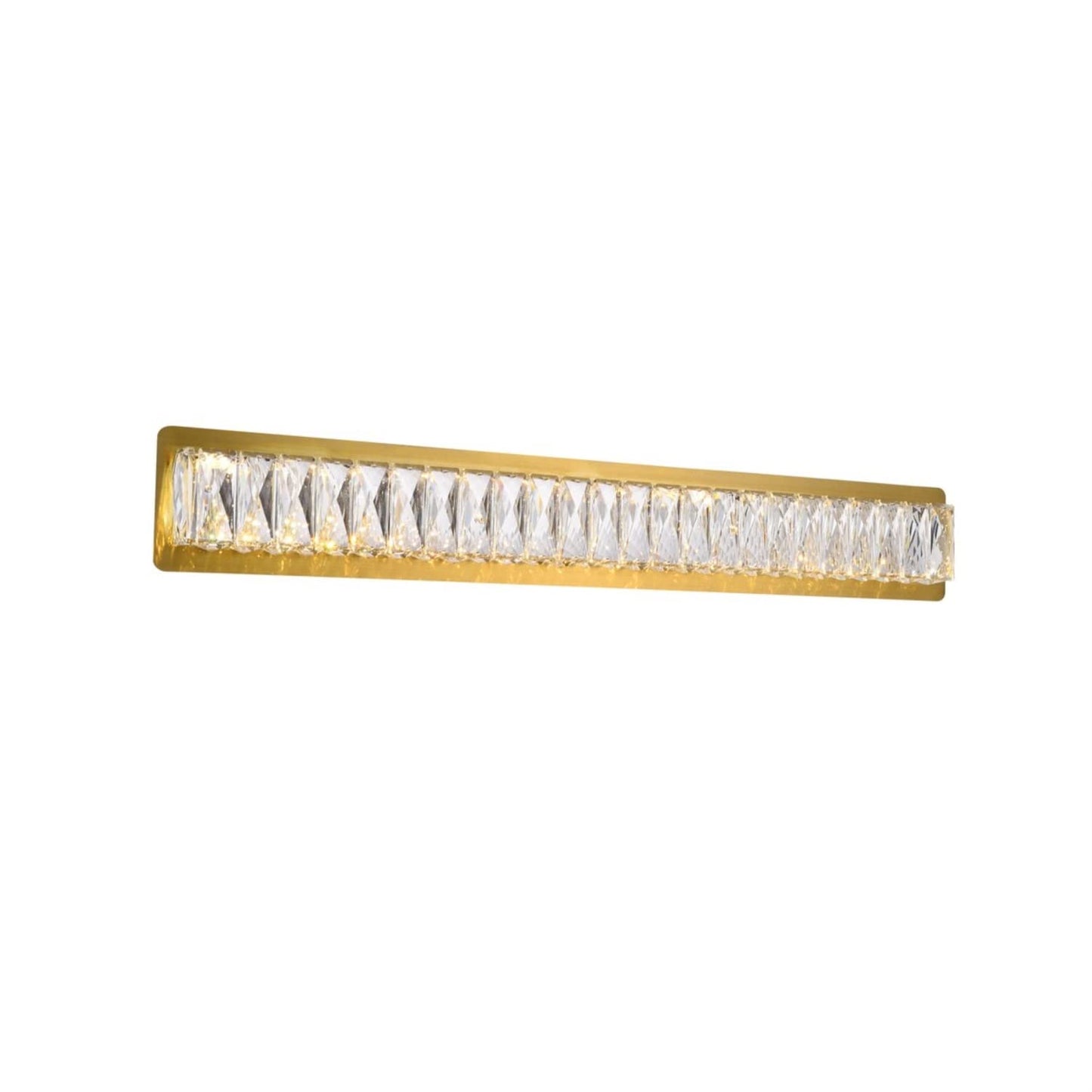 Elegant Lighting Monroe Gold Wall Sconce With Integrated Led Chip, Clear Royal Cut Crystal, Model 90859115