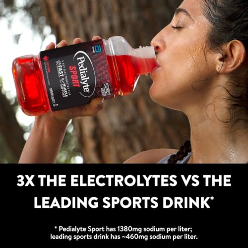 Pedialyte Sport Electrolyte Drink, Fast Hydration with 5 Key Electrolytes for Muscle Support Before, During, & After Exerc...