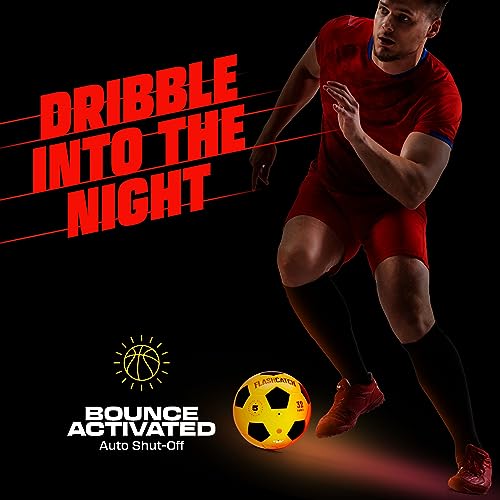 FlashCatch Light Up Soccer Ball - Glow in The Dark - NO 5 - Sports Gear Gifts for Boys & Girls 8-15+ Year Old - Kids, Teen...
