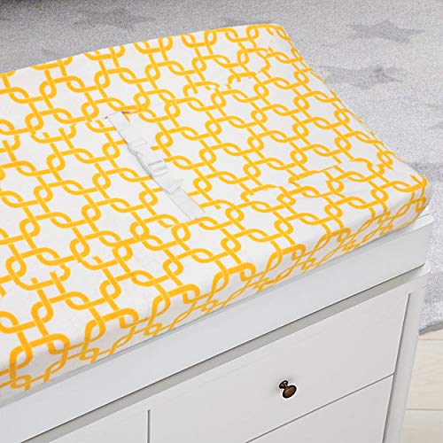 American Baby Company Heavenly Soft Chenille Contoured Changing Table Cover- Golden Yellow Gotcha