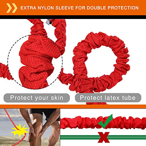 Coolrunner 14 PCS Resistance Bands Set, Exercise Tubes, 20lbs to 40lbs Workout Bands with Handles Protective Nylon Sleeves...