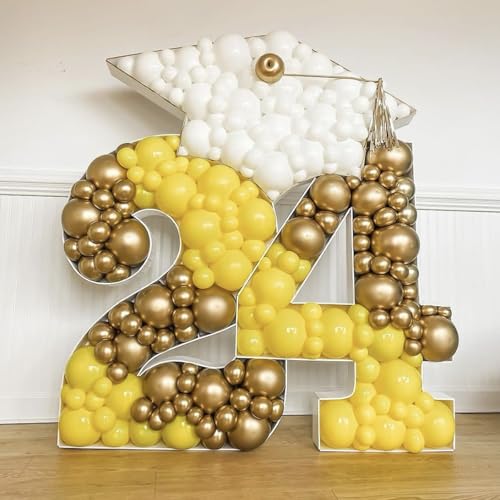 Awenztech 120pcs Metallic Gold Balloon Arch Kit, 18 12 10 5 inch Chrome Gold Latex Balloons Different Sizes Metallic Gold ...