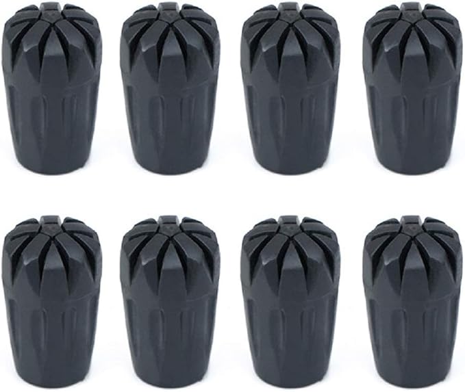 ANIUHL 8 Piece Rubber Trekking Pole Tips Hiking Walking Sticks Caps Ends Replacement Tip Protectors, Shock Absorbing and E...