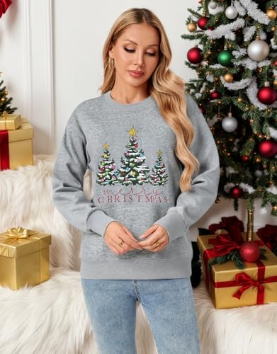 Drvitor Womens USA Sweatshirt, Long Sleeve Crewneck Pullover with American Flag & Stripes Star Print - Casual Top