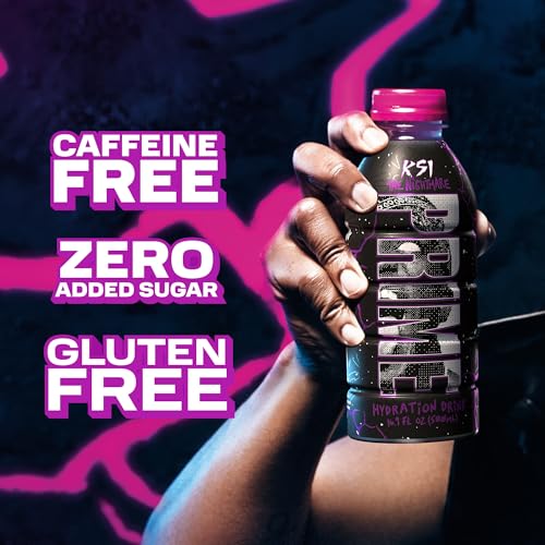 PRIME Hydration KSI THE NIGHTMARE, Sports Drinks, Electrolyte Enhanced to Replenish Fluids, 250mg BCAAs, B Vitamins, Antio...
