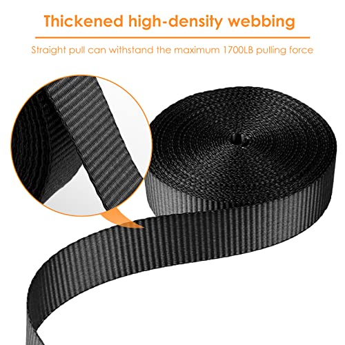 LIFERUN 10 Pack 1" x 20' Ratchet Straps Heavy Duty, 1760lbs Break Strength Endless Ratchet Strap, NO Hook, Tie Down Straps...