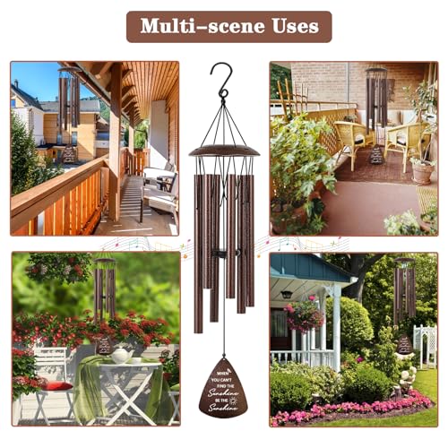 Get Well Gifts for Women Men, 32" Bronze Wind Chimes Inspirational Gifts for Women, Cheer Up Positive Sending You Sunshine...