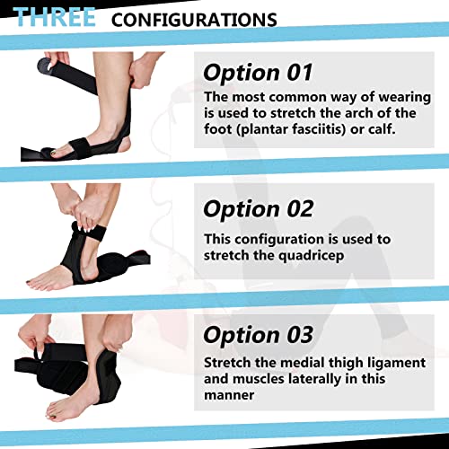 Foot and Calf Fascia Stretcher for Plantar Fasciitis, Physiotherapy Stretching Strap, Yoga Stretch Strap Improves Strength...