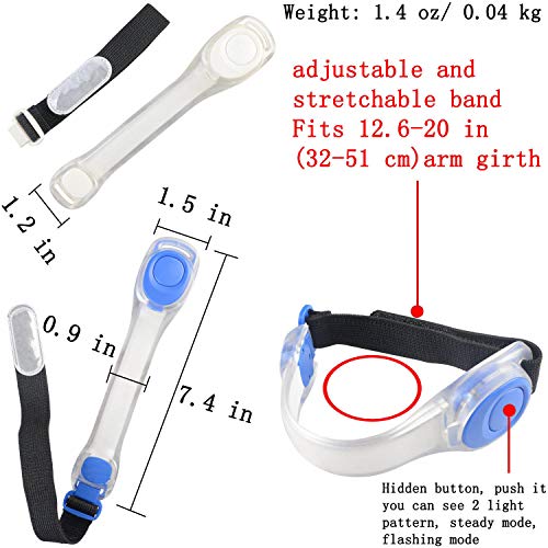 AMNQUERXUS Premium LED Light Up Armband, Reflective Adjustable Wearable Silicone Running Belt Strap/Waterproof Glow in The...