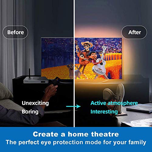Tenmiro 65.6ft Led Strip Lights, Ultra Long RGB Color Changing LED Light Strips Kit with 44 Keys Ir Remote Led Lights for ...