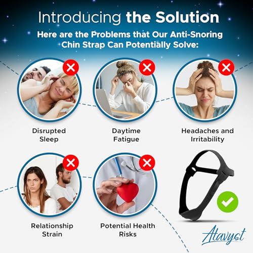 Anti Snoring Chin Strap for Men and Women CPAP Users - Airflow Jaw Strap - Effective Snore Solution for Excessive Snoring