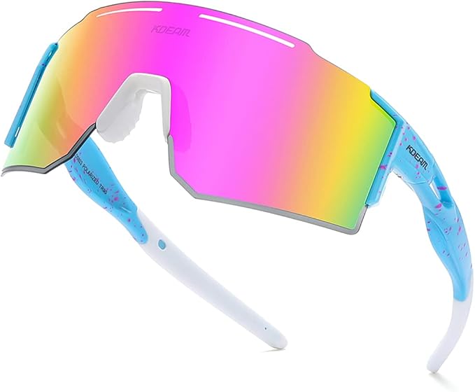 RINKUOLYO Sports Polarized Sunglasses for Men and Women, Youth Kids Baseball Softball Sunglasses for Cycling, Running