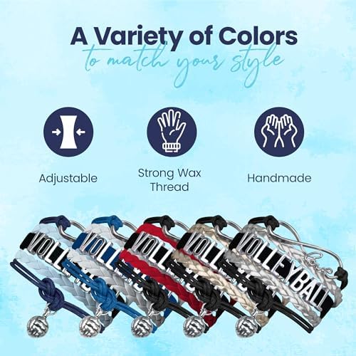 Infinity Collection Volleyball Bracelet (Navy/White) - Volleyball Jewelry in 5 Colors - Gifts for Players