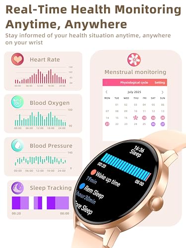 KPEP Fitness Watches for Women Men with 3 Bands, 1.43" AMOLED Screen Smartwatches Make & Answer Calls, SpO2 Heart Rate Mon...