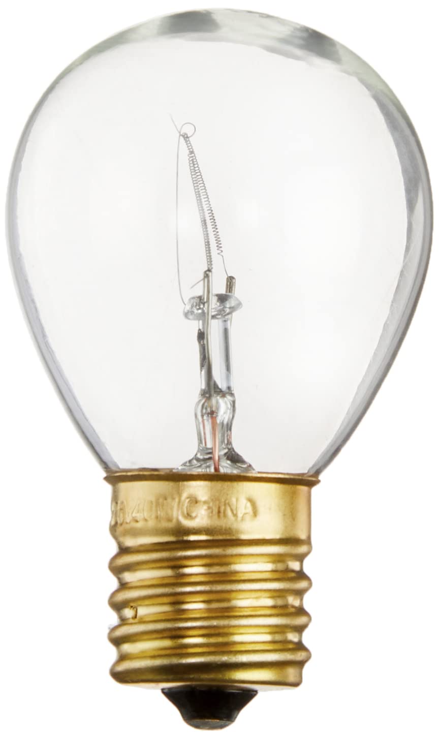 Satco S3629 40-Watt Intermediate Base S11 Light Bulb, Clear Glass, 1 Count