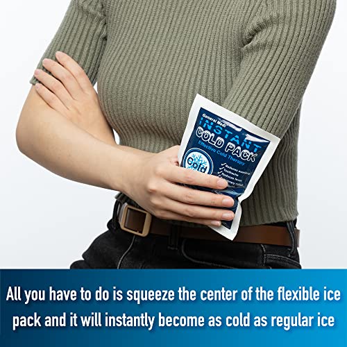 General Medi Instant Ice Cold Pack (4”x 5.5”) – 8 Packs Disposable Cold Therapy Ice Packs for Pain Relief, Swelling, Infla...