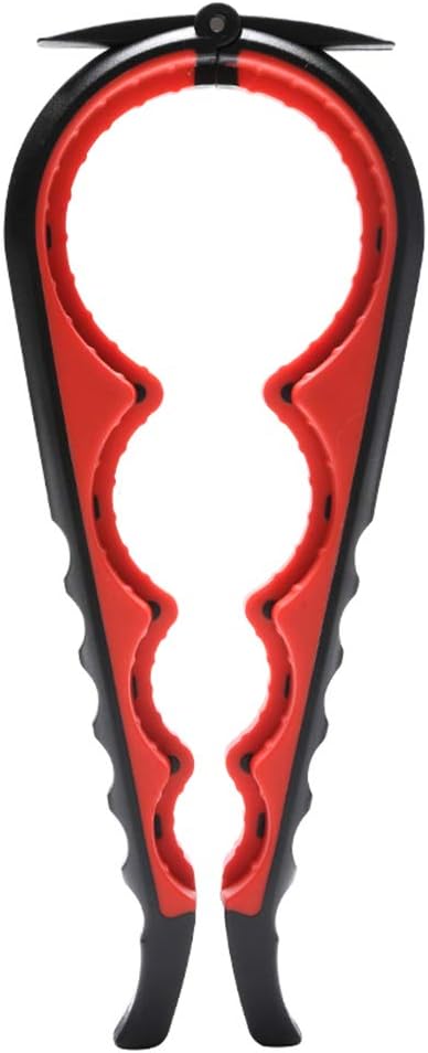 Jar Opener Can Opener Bottle Opener for Senior, Arthritis Hands and Anyone with Low Strength, Arthritis Jar Opener Get Lids Off Easily(Black and Red)