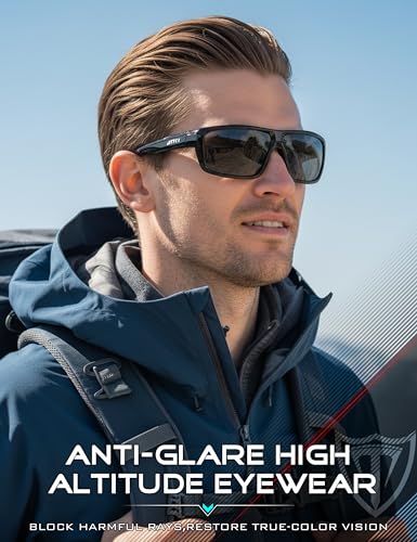 ATTCL Polarized Sunglasses Men for Fishing: UV Protection Lightweight TR90 Sports Wrap Sun Glasses Driving Golf Running