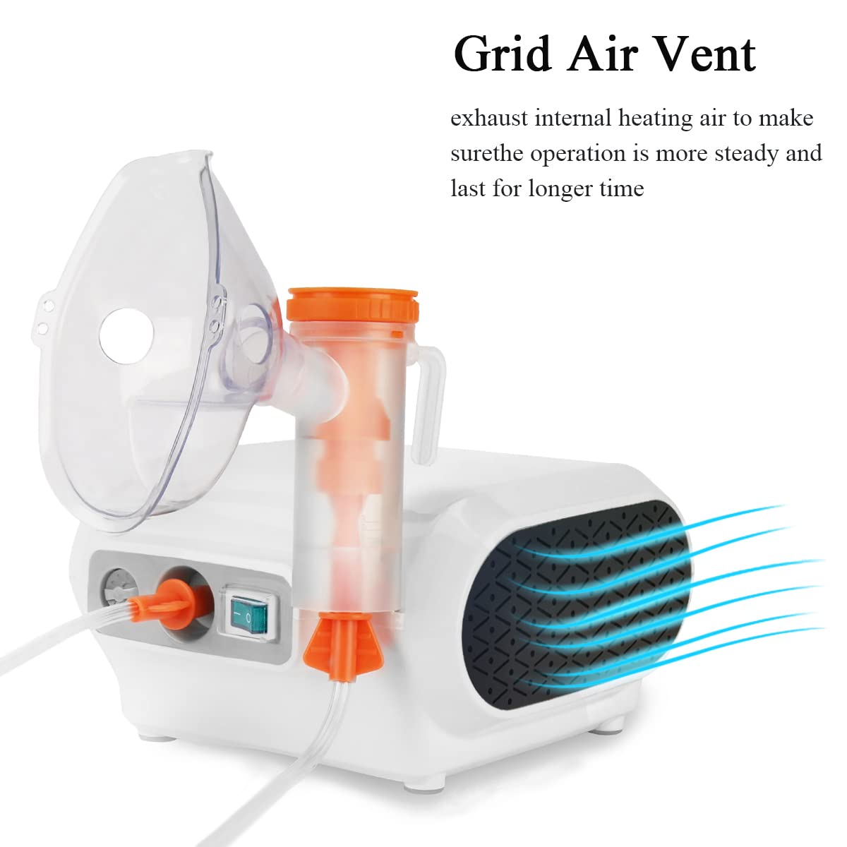 Freeway Compresor Nebulizer, Nebulizer Machine with 1 Set Acessory, Jet Nebulizers Personal Steam Inhaler for Kids Adults