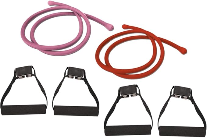 Resistance Bands Workout Set, Fitness Bands for Strength Exercise, Gym or Home Workouts, Kit Includes 2 Soft Handles and 2...