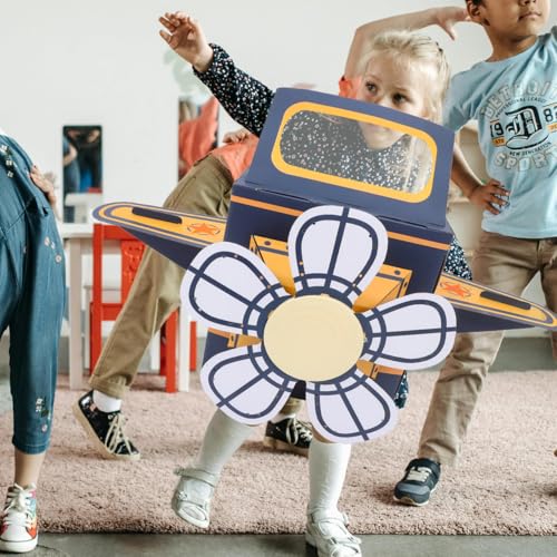 TOYANDONA Wearable Cardboard Airplane Toy Boy Outfit Dress Toddler Airplane Costume Cardboard Making Air Plane Interactive...